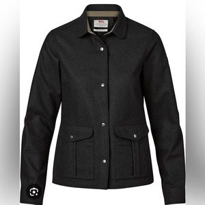 Fjallraven Black Womens Re-wool Greenland jacket M spring